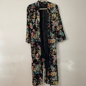 Zara Tropical Floral Duster Sz L-XL